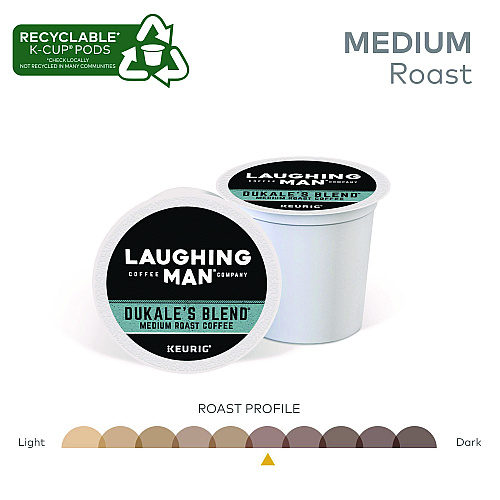 Laughing Man Coffee Dukale's Blend K-Cup Pods, 22/Box (8338)