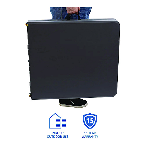 Iceberg IndestrucTable Classic Bi-Folding Table, Rectangular, 60" x 30" x 29", Charcoal (65457)