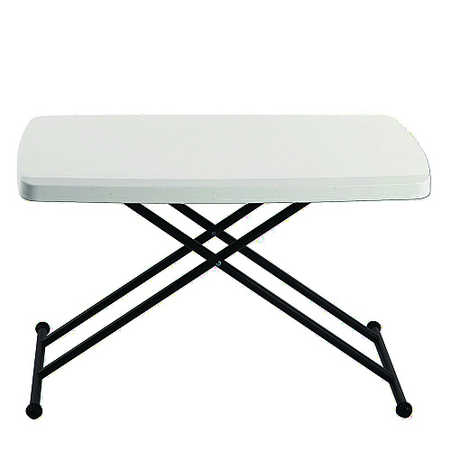 Iceberg IndestrucTable Classic Personal Folding Table, 30" x 20" x 25" to 28", Platinum/Gray (65490)