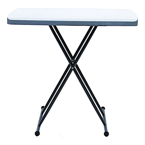 Iceberg IndestrucTable Classic Personal Folding Table, 30" x 20" x 25" to 28", Platinum/Gray (65490)