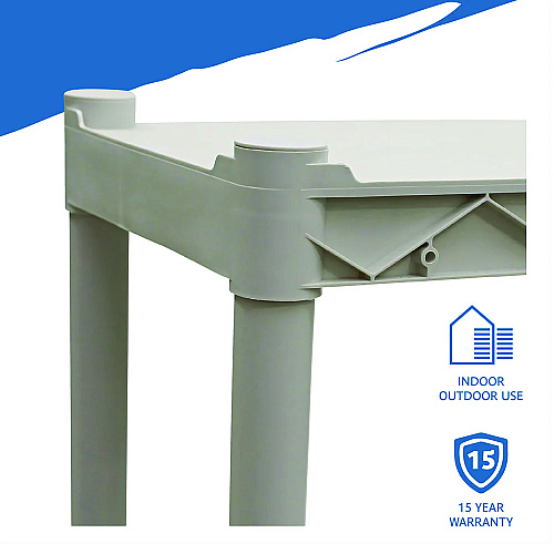 Iceberg Rough n Ready Open Storage System, Four-Shelf, Injection-Molded Polypropylene, 32w x 13d x 54h, Platinum (20843)