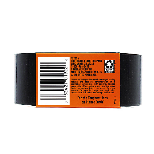 Gorilla Ultimate Tape, 3" Core, 1.88" x 20 yd, Black (113499)