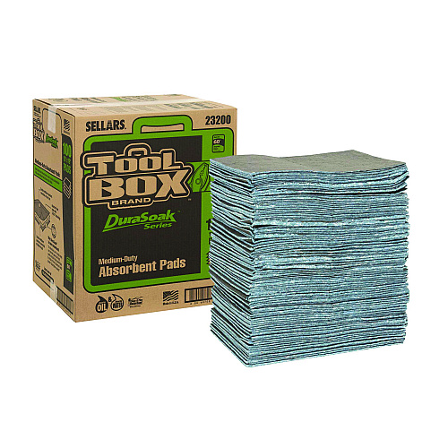 TOOLBOX DuraSoak Universal Sorbents Medium Duty Pad, 0.26 gal, 15 x 19, 100/Carton (23200)