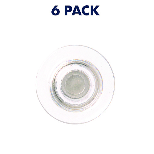 Quartet Glass Magnets, Large, Clear, 0.45" Diameter, 6/Pack (85391)