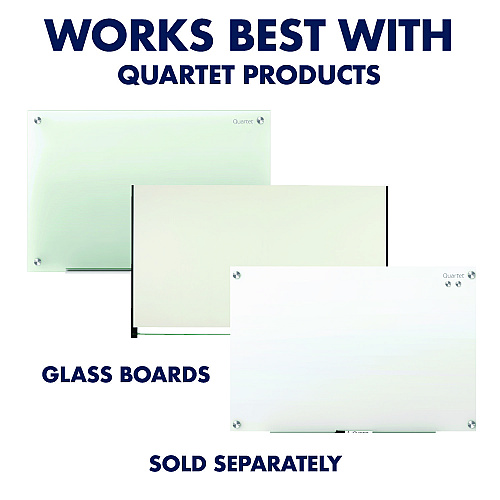 Quartet Glass Magnets, Large, Clear, 0.45" Diameter, 6/Pack (85391)