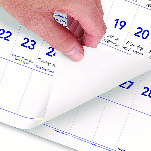 AT-A-GLANCE Deluxe Three-Month Reference Wall Calendar, Horizontal Orientation, 24 x 12, White Sheets, 15-Month: Dec 2025 to Feb 2027 (PM1428)