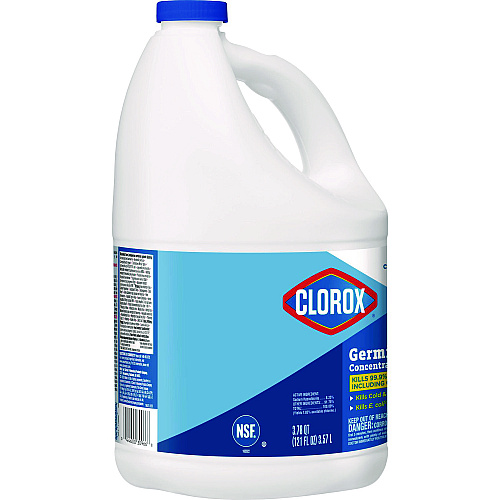 Clorox Concentrated Germicidal Bleach, Regular, 121 oz Bottle, 3/Carton (30966CT)