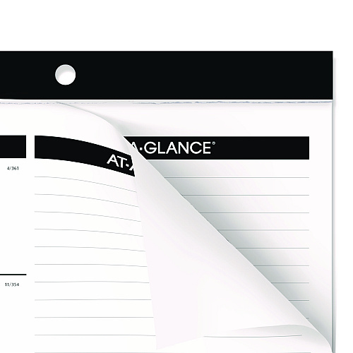 AT-A-GLANCE Compact Desk Pad, 18 x 11, White Sheets, Black Binding, Clear Corners, 12-Month (Jan to Dec): 2026 (SK1400)
