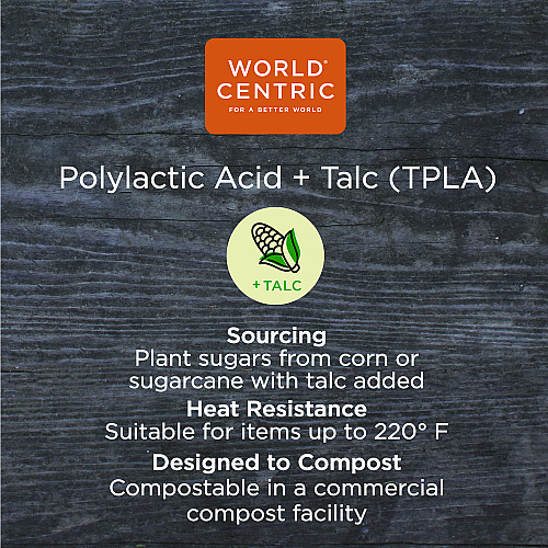 World Centric TPLA Compostable Cutlery, Spork, White, 1,000/Carton (RKPSB)