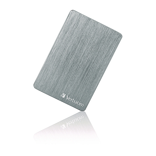 Verbatim Store n Go ALU Slim Portable Hard Drive, 1 TB, USB 3.2 Gen 1, Silver (53663)