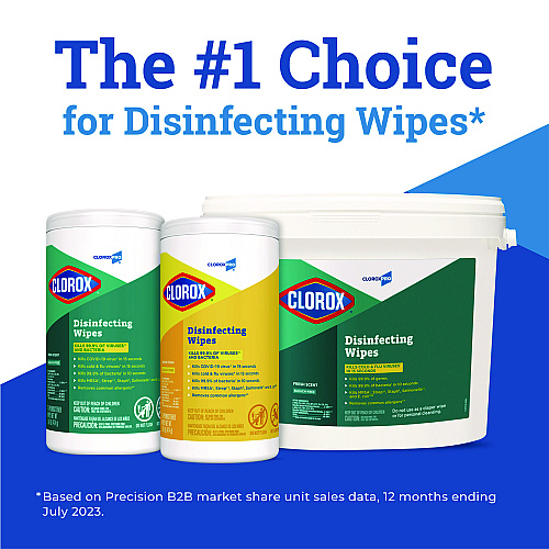 Clorox Disinfecting Wipes, 1-Ply, 7 x 8, Fresh Scent, White, 700/Bucket (31547)