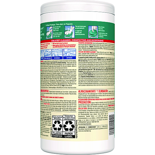Clorox Disinfecting Wipes, 1-Ply, Fresh Scent, 7 x 8, White, 75/Canister, 6 Canisters/Carton (15949CT)