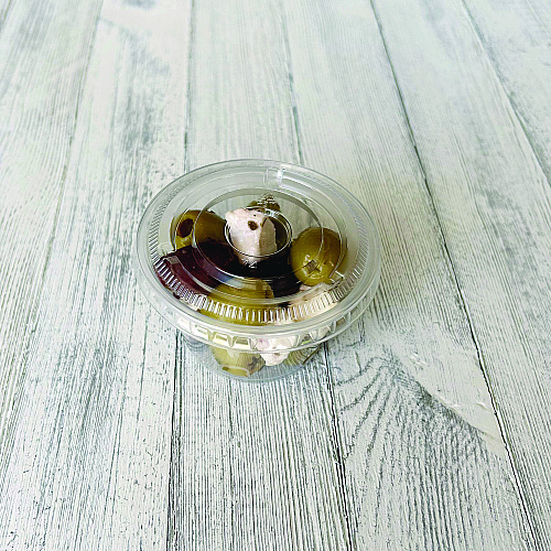 Boardwalk&reg; Souffle/Portion Cup Lids, Fits 3.25 oz. to 5.5 oz. Portion Cups, Clear, 2,500/Pack (BWKPRTLID4)