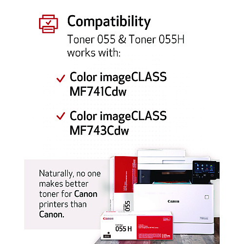 Canon 3016C001 (055) Toner, 2,300 Page-Yield, Black