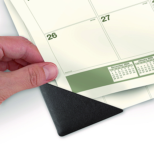 AT-A-GLANCE Recycled Monthly Desk Pad, 22 x 17, Sand/Green Sheets, Black Binding, Black Corners, 12-Month (Jan to Dec): 2026 (SK32G00)