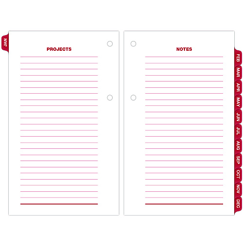 AT-A-GLANCE Desk Calendar Refill with Tabs, 3.5 x 6, White Sheets, 12-Month (Jan to Dec): 2026 (E717T50)