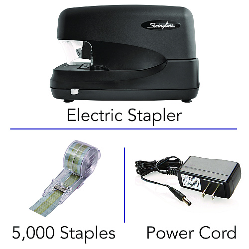 Swingline High-Capacity Flat Clinch Electric Stapler, 70-Sheet Capacity, Black (69270)