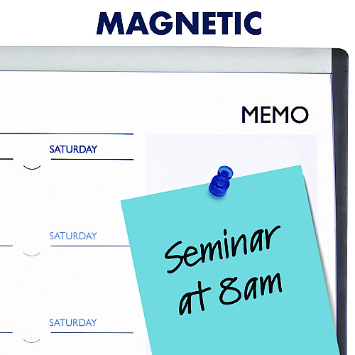 Quartet ARC Frame Cubicle Magnetic Dry Erase Calendar, One Month Format, 30 x 18, White Surface, Silver Aluminum Frame (ARCCP3018)