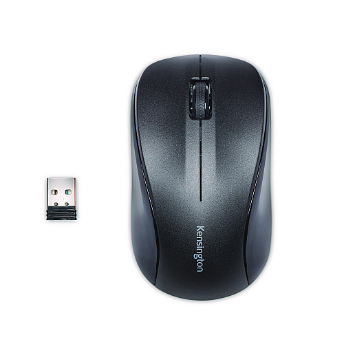 Kensington Wireless Mouse for Life, 2.4 GHz Frequency/30 ft Wireless Range, Left/Right Hand Use, Black (72392)
