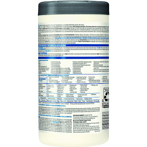 Clorox Healthcare VersaSure Cleaner Disinfectant Wipes, 1-Ply, 6.75 x 8, Fragranced, White, 150 Towels/Canister (31758EA)