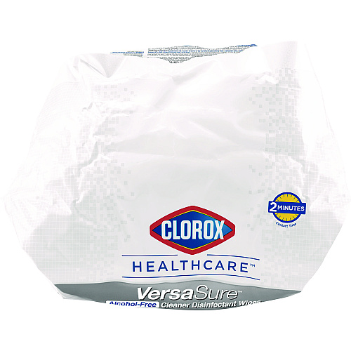 Clorox Healthcare VersaSure Cleaner Disinfectant Wipes, 1-Ply, 12 x 12, Fragranced, White, 110/Pouch (31761EA)