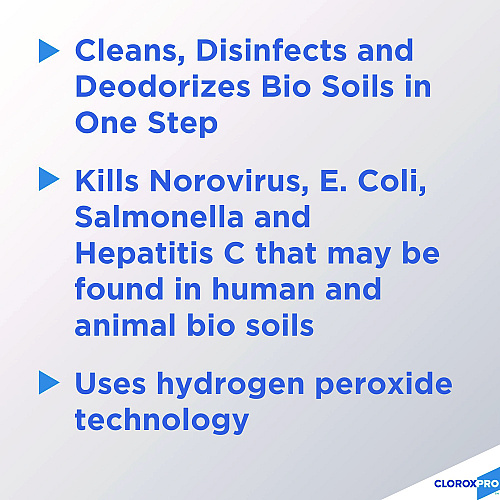 Clorox Disinfecting Bio Stain and Odor Remover, Fragranced, 128 oz Refill Bottle, 4/Carton (31910)