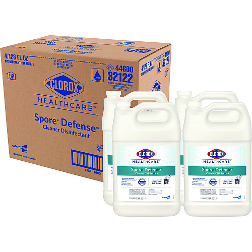 Clorox Healthcare Spore Defense Cleaner Disinfectant, Closed System, 1 gal Bottle, 4/Carton (32122)