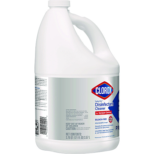 Clorox Turbo Pro Disinfectant Cleaner for Sprayer Devices, 121 oz Bottle, 3/Carton (60091)