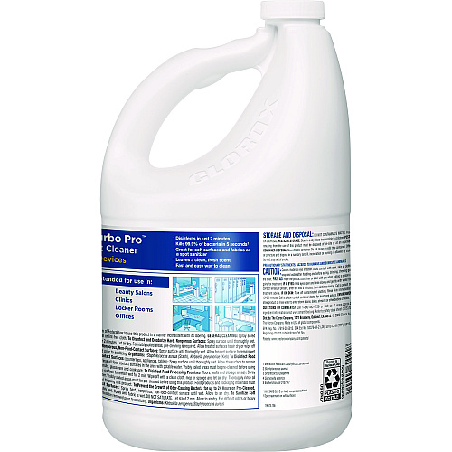 Clorox Turbo Pro Disinfectant Cleaner for Sprayer Devices, 121 oz Bottle, 3/Carton (60091)