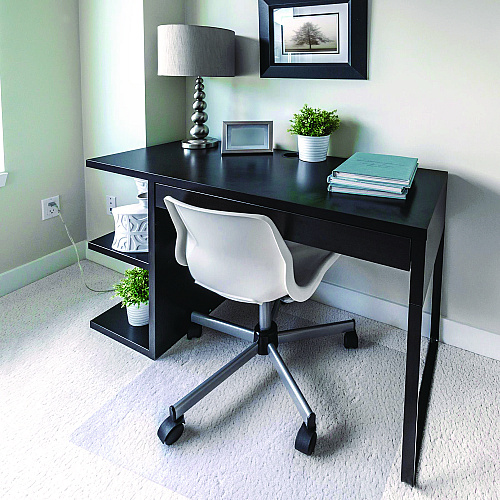 Floortex Cleartex Ultimat Polycarbonate Chair Mat for Low/Medium Pile Carpet, 48 x 53, Clear (ER1113423ER)