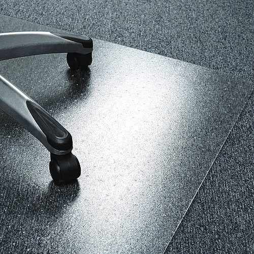 Floortex Cleartex Ultimat Polycarbonate Chair Mat for Low/Medium Pile Carpet, 48 x 60, Clear (ER1115223ER)