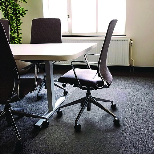 Floortex Cleartex Ultimat XXL Polycarbonate Square General Office Mat for Carpets, 60 x 60, Clear (1115015023ER)