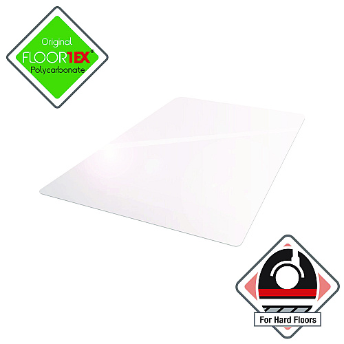 Floortex Cleartex Ultimat Polycarbonate Chair Mat for Hard Floors, 48" w x 53" l, Clear (ER1213419ER)