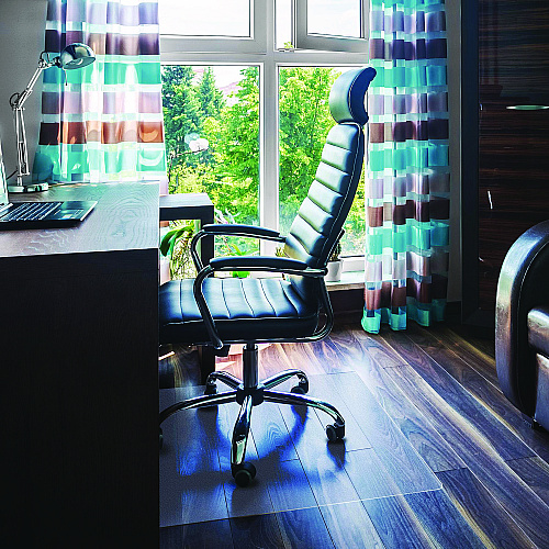 Floortex Cleartex Ultimat Polycarbonate Chair Mat for Hard Floors, 48" w x 53" l, Clear (ER1213419ER)
