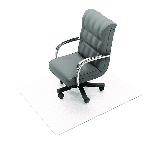 Floortex Cleartex Unomat Anti-Slip Polycarbonate Chair Mat for Flat Pile Carpeted and Hard Floors, Rectangular, 35" x 47", Clear (NRCMFLPD0003)