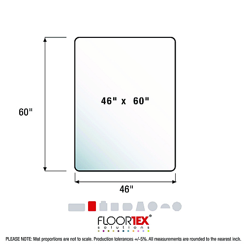 Floortex Cleartex MegaMat Heavy-Duty Polycarbonate Mat for Hard Floor/All Carpet, 46 x 60, Clear (ECM121525ER)