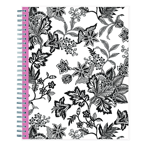 Blue Sky Analeis Monthly Planner, Floral Artwork, 10 x 8, White/Black/Coral Cover, 12-Month (Jan to Dec): 2026 (100004)
