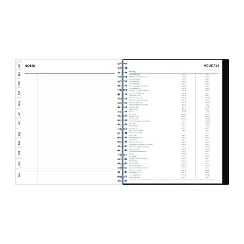 Blue Sky Analeis Monthly Planner, Floral Artwork, 10 x 8, White/Black/Coral Cover, 12-Month (Jan to Dec): 2026 (100004)