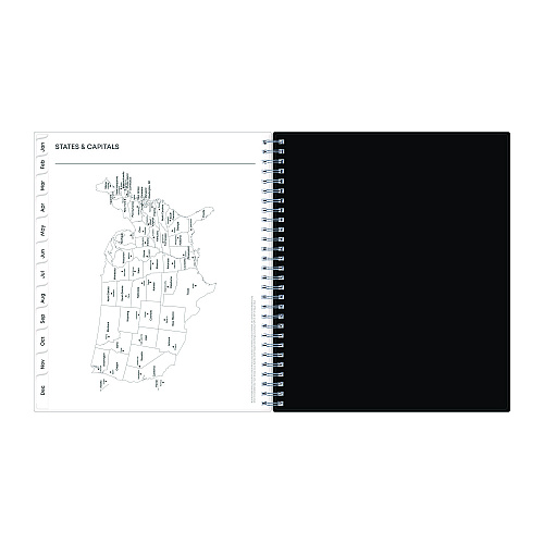 Blue Sky Analeis Monthly Planner, Floral Artwork, 10 x 8, White/Black/Coral Cover, 12-Month (Jan to Dec): 2026 (100004)