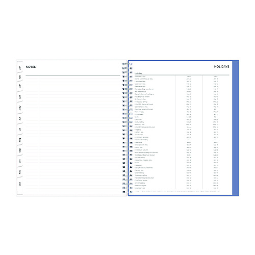 Blue Sky Lindley Weekly/Monthly Planner, Floral Artwork, 11 x 8.5, White/Blue/Green Cover, 12-Month (Jan to Dec): 2026 (100654)