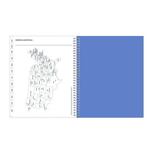 Blue Sky Lindley Weekly/Monthly Planner, Floral Artwork, 11 x 8.5, White/Blue/Green Cover, 12-Month (Jan to Dec): 2026 (100654)