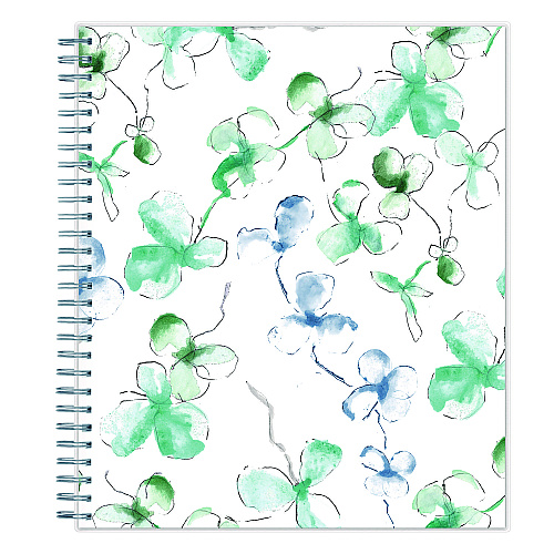 Blue Sky Lindley Monthly Planner, Floral Artwork, 10 x 8, White/Blue/Green Cover, 12-Month (Jan to Dec): 2026 (101582)