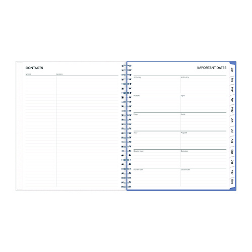 Blue Sky Lindley Monthly Planner, Floral Artwork, 10 x 8, White/Blue/Green Cover, 12-Month (Jan to Dec): 2026 (101582)