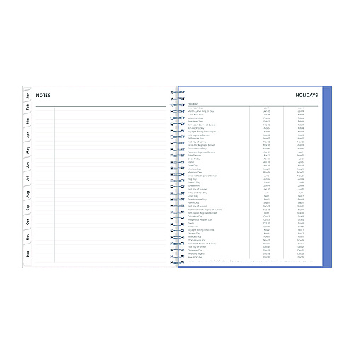 Blue Sky Lindley Monthly Planner, Floral Artwork, 10 x 8, White/Blue/Green Cover, 12-Month (Jan to Dec): 2026 (101582)