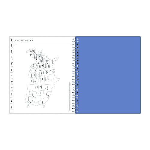Blue Sky Lindley Monthly Planner, Floral Artwork, 10 x 8, White/Blue/Green Cover, 12-Month (Jan to Dec): 2026 (101582)