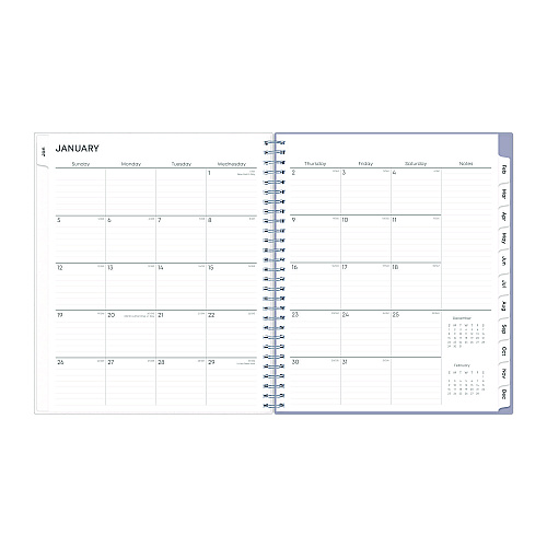 Blue Sky Rue Du Flore Monthly Planner, Floral Artwork, 10 x 8, Jade/Lavender Cover, 12-Month (Jan to Dec): 2026 (101605)