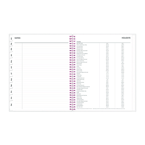 Blue Sky Joselyn Weekly/Monthly Planner, Floral Artwork, 11 x 8.5, Pink/Peach/Black Cover, 12-Month (Jan to Dec): 2026 (110394)