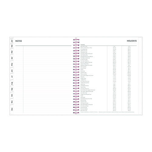 Blue Sky Joselyn Monthly Wirebound Planner, Floral Artwork, 10 x 8, Pink/Peach/Black Cover, 12-Month (Jan to Dec): 2026 (110395)