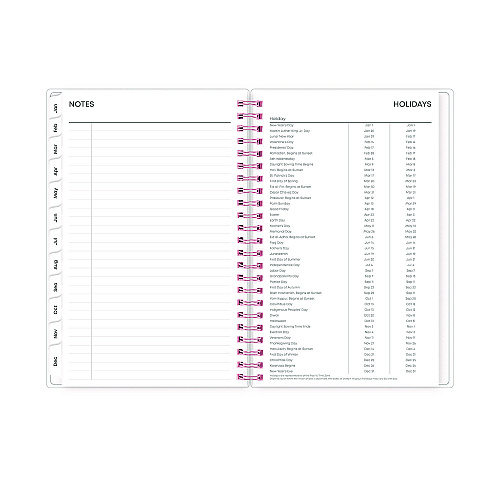 Blue Sky Joselyn Weekly/Monthly Planner, Floral Artwork, 8 x 5, Pink/Peach/Black Cover, 12-Month (Jan to Dec): 2026 (110396)