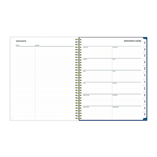 Blue Sky Bakah Blue Weekly/Monthly Planner, Floral Artwork, 11 x 8.5, Blue/White Cover, 12-Month (Jan to Dec): 2026 (137261)